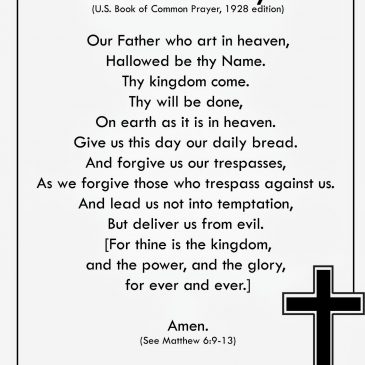 Change not the Lord’s Prayer.