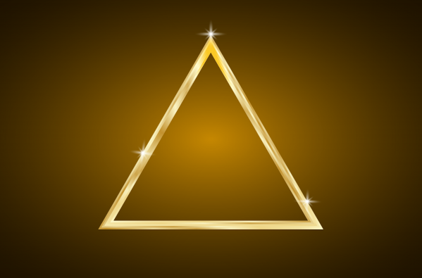 Alt=Las tres personas se sentaron en una formación triangular, con el Padre Celestial ocupando la mejor esquina de esta formación triangular equidistante.