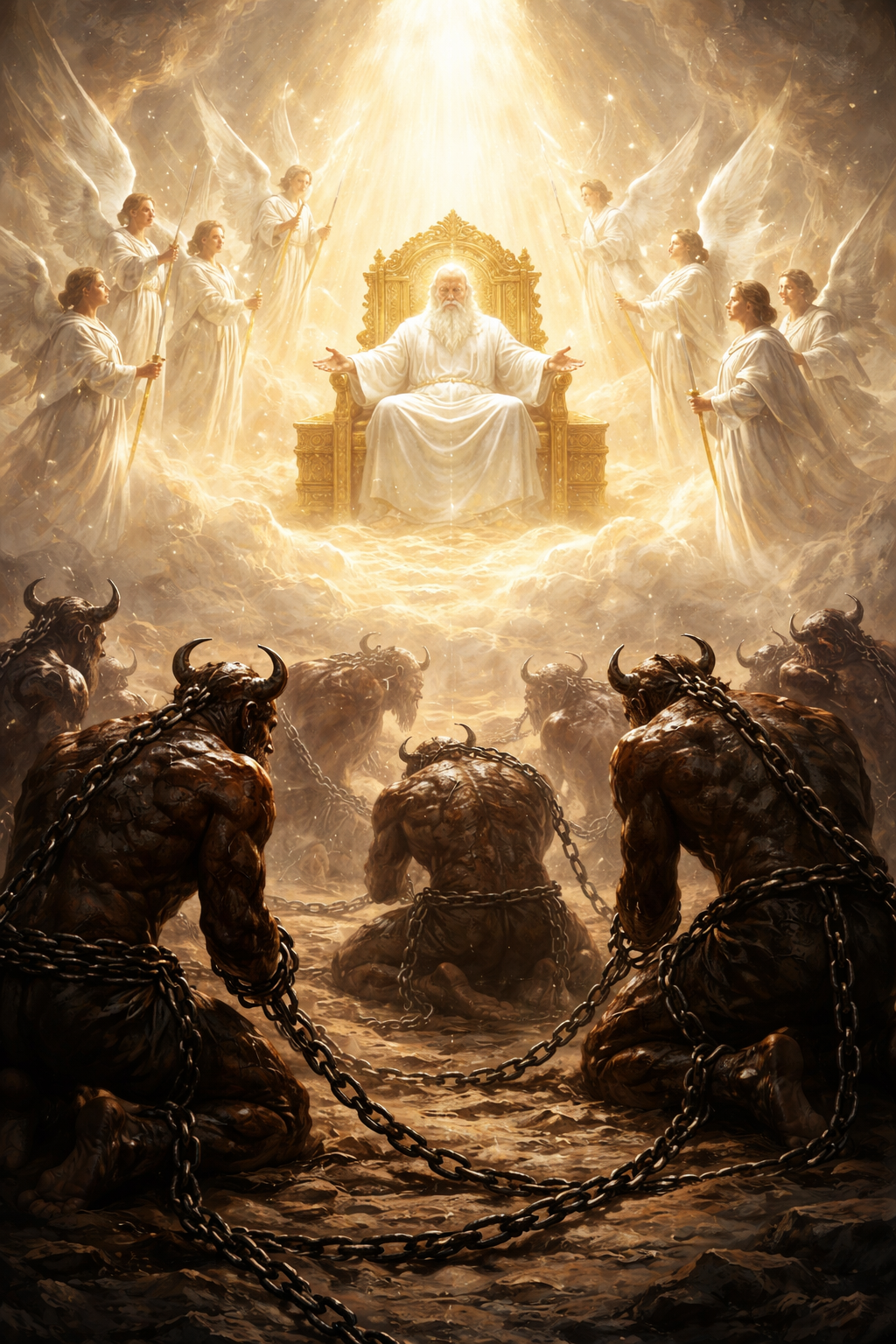 Drag demons tormenting you God's court in heaven