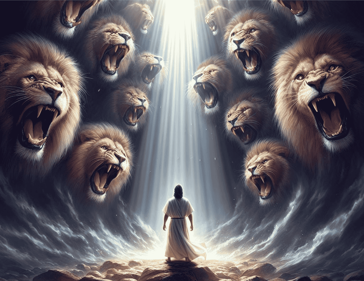 Alt=Even if you have a billion enemies, God will protect you.